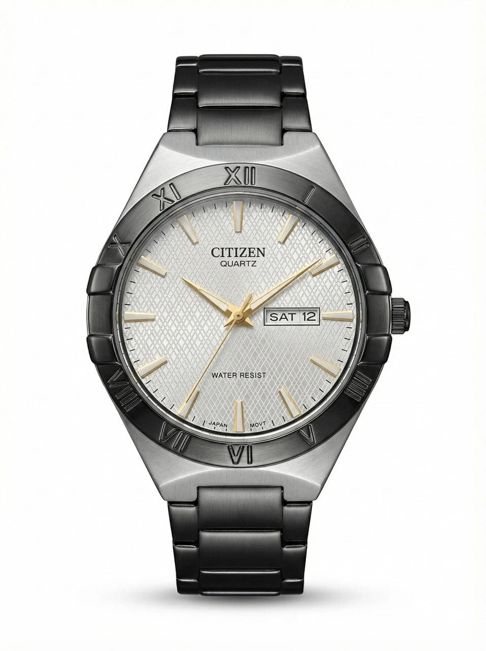 Citizen Quartz Watch – Black Chain & Blue Dial