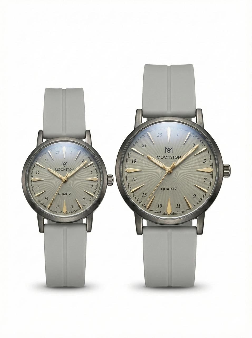 MOONSTON Quartz Watch – Brown Dial & Woven Strap