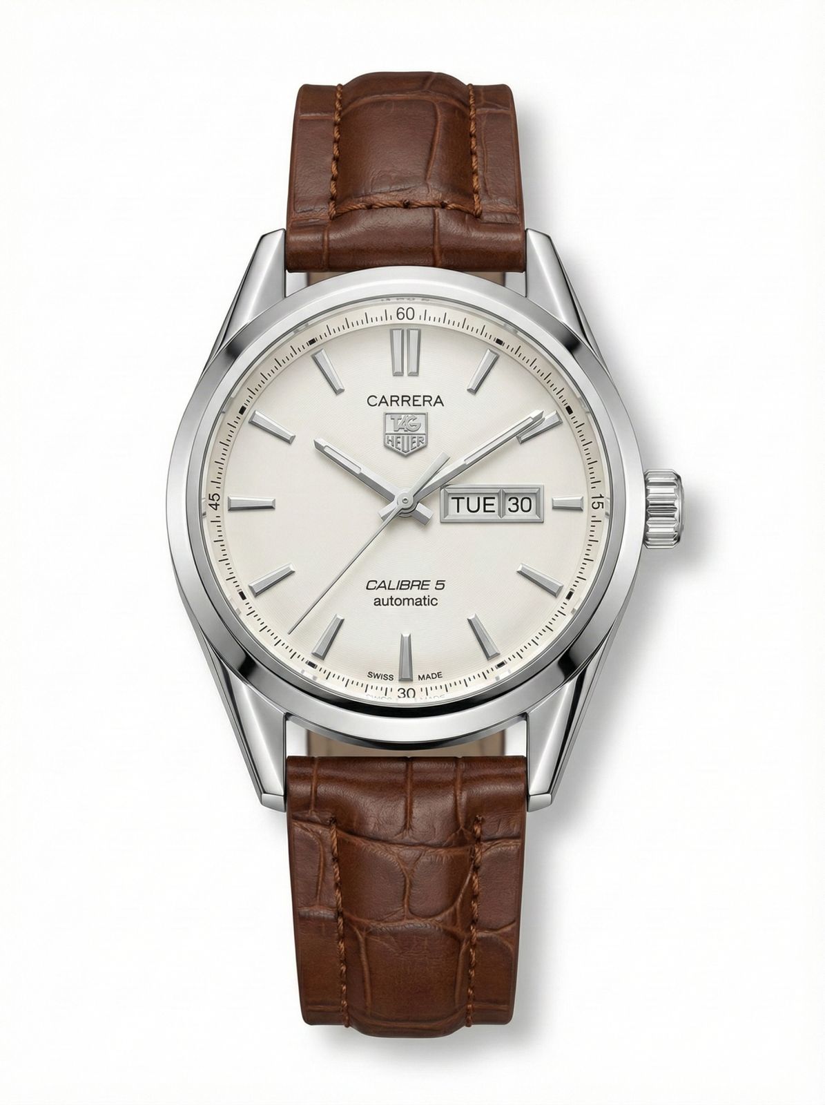 TAG Heuer Carrera Calibre 5 –  Brown Leather Strap